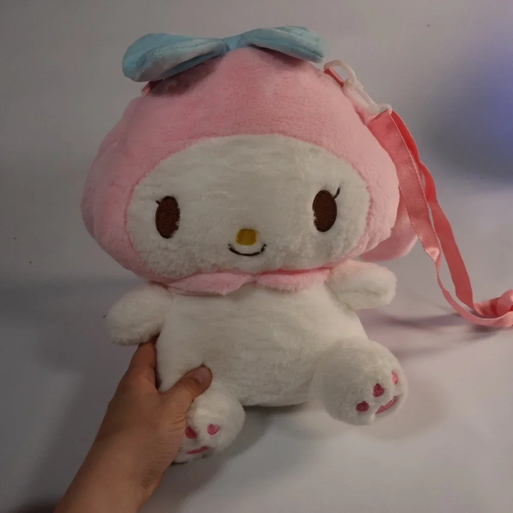 Sanrio My Melody‎ Plush Backpack Pink White Blue Bow Adjustable Straps Kawaii